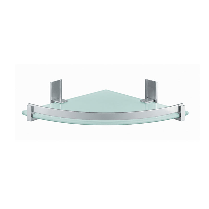 G-Cloud ъглова етажерка - стъклена ъглова рафт етажерка за баня от алуминий и стъкло, размери 26x5,8x26 см, KERANOVA онлайн магазин