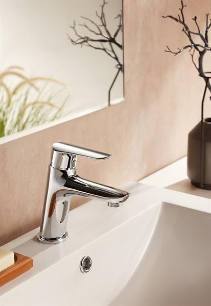 Смесител за мивка Cph хромен едноръкохватков смесител с керамичен затвор, онлайн магазин за обзавеждане за бани KERANOVA