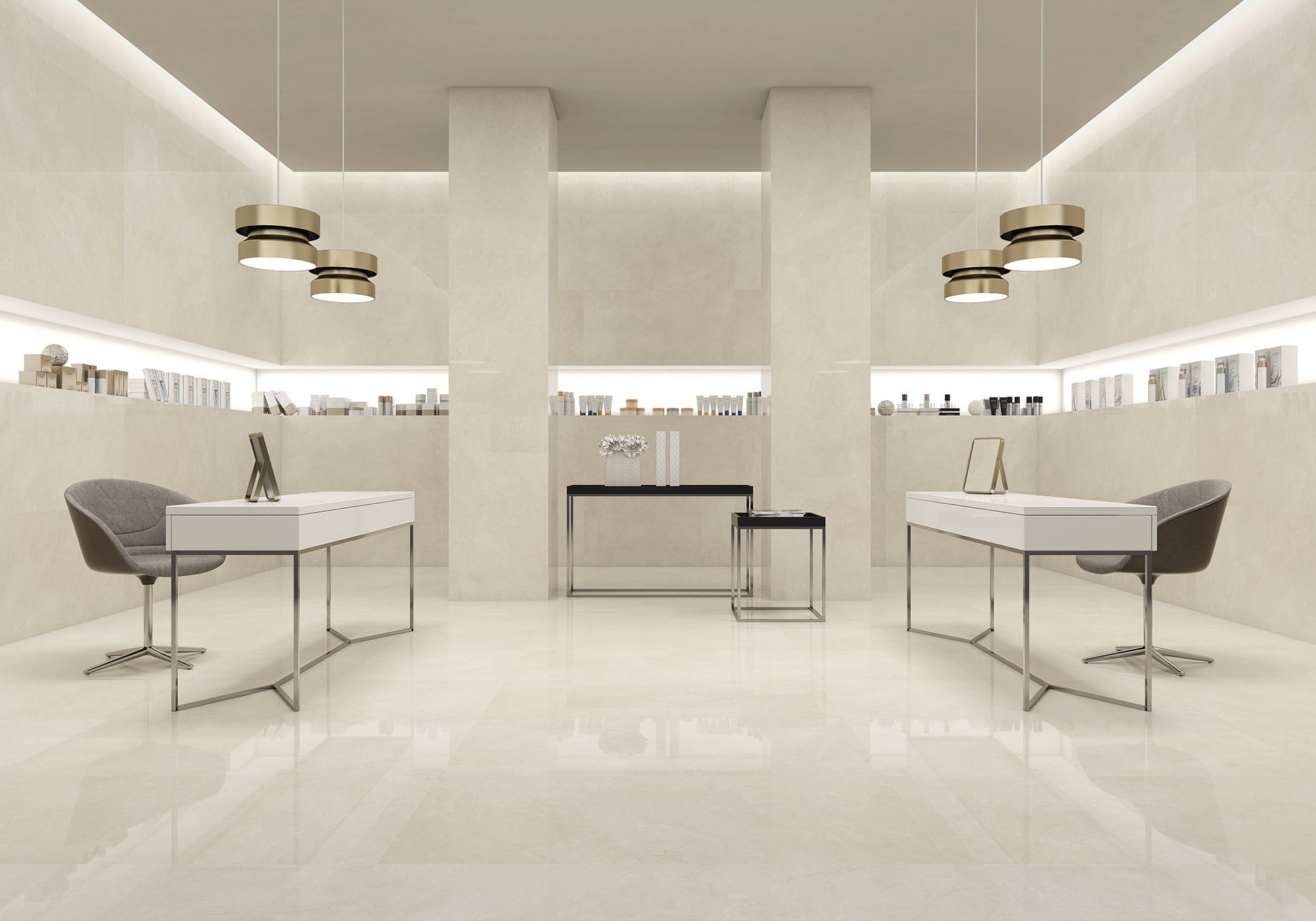 Crema Marfil Shiny 59.5x59.5 ITT Ceramic полиран гранитогрес в онлайн магазин за обзавеждане за бани KERANOVA