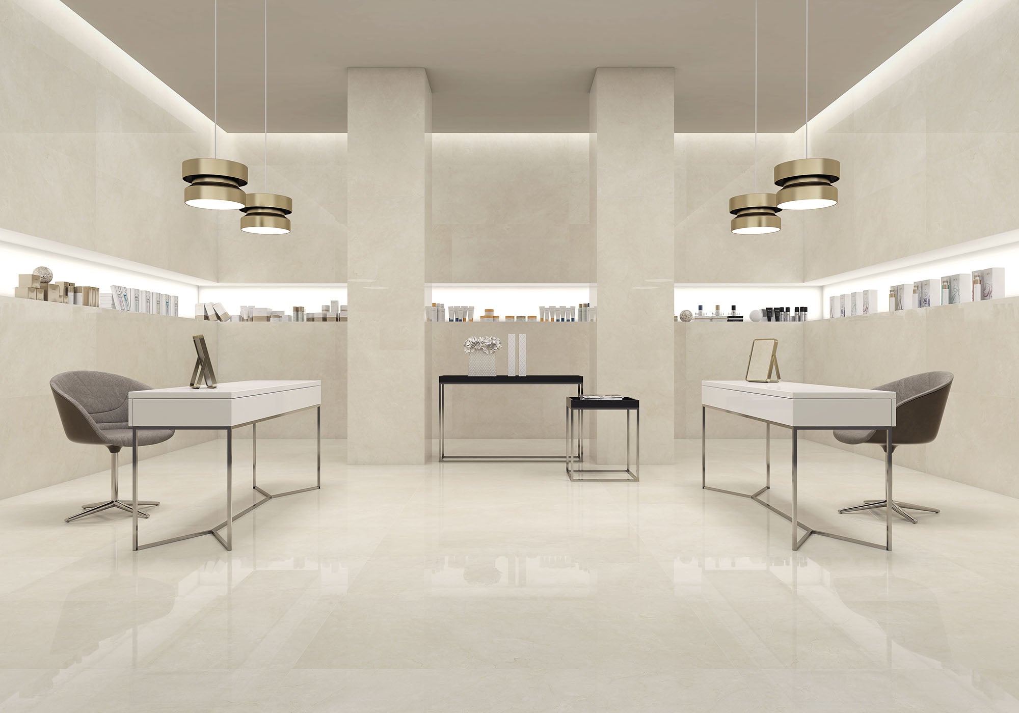 Crema Marfil Shiny 59.5x59.5 ITT Ceramic полиран гранитогрес в онлайн магазин за обзавеждане за бани KERANOVA