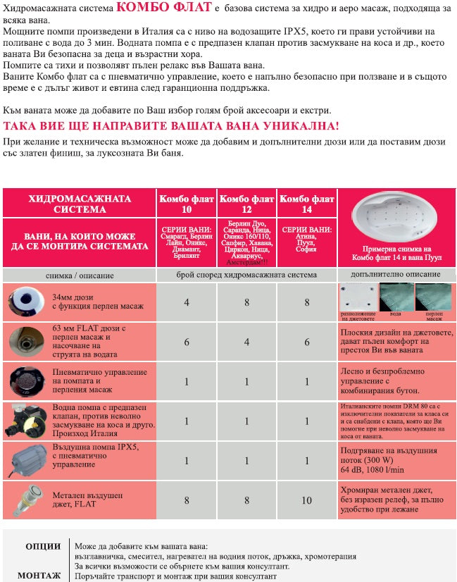 Хидромасажна вана Berlin Duo 180x80 см. в класически правоъгълен дизайн от PMMA/ABS, тясни бордове, за онлайн магазин KERANOVA