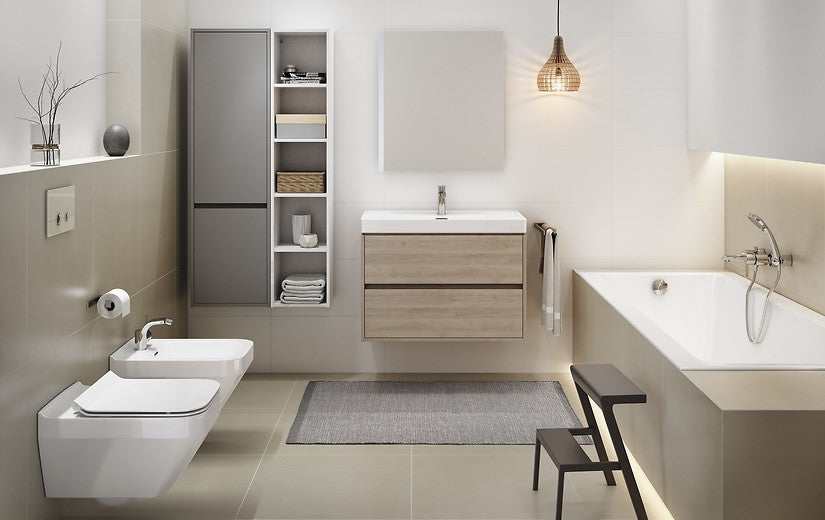 Тоалетна без ръб Crea Clean ON Cersanit снежнобяла тоалетна чиния с луксозна седалка и антибактериален капак за KERANOVA онлайн магазин