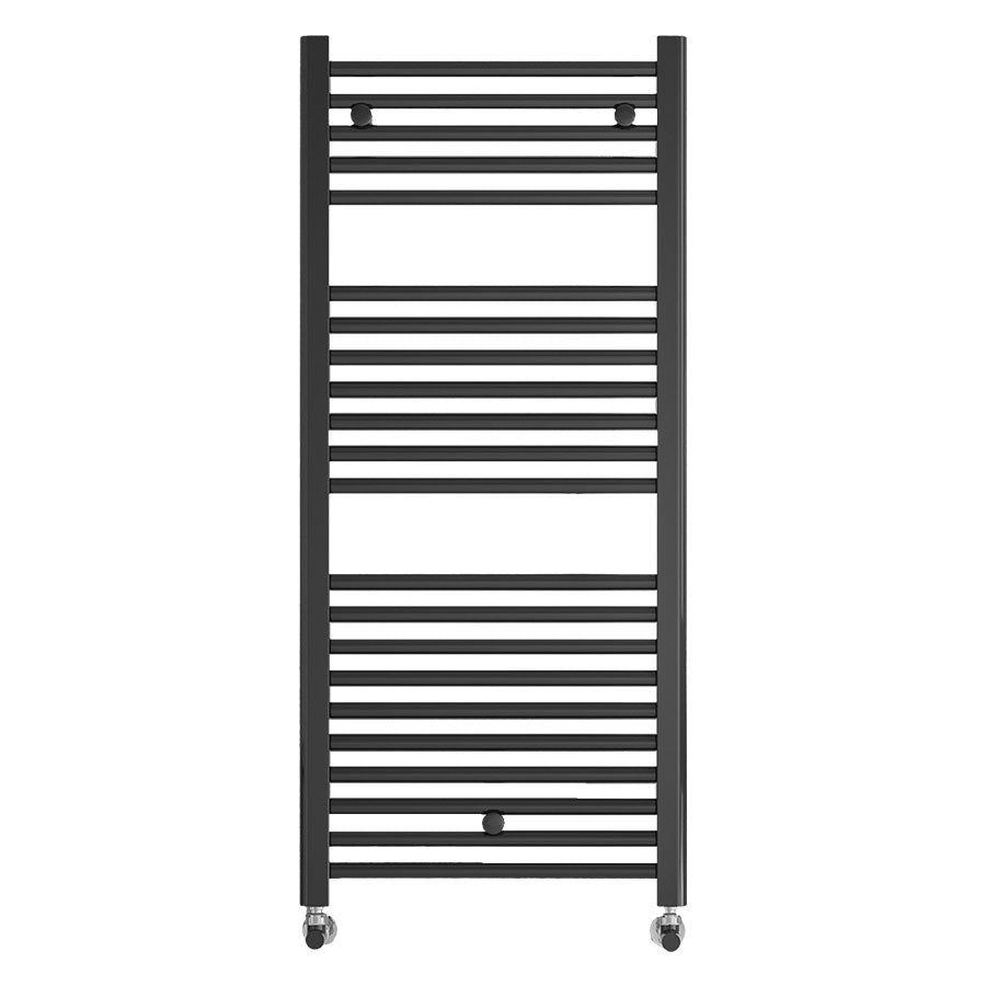 Лира Crystal Diamond Straight Black Matt 50х69, 50х110 и 50х142 см. черна мат стоманена лира за баня 14/22/28 ребра KERANOVA