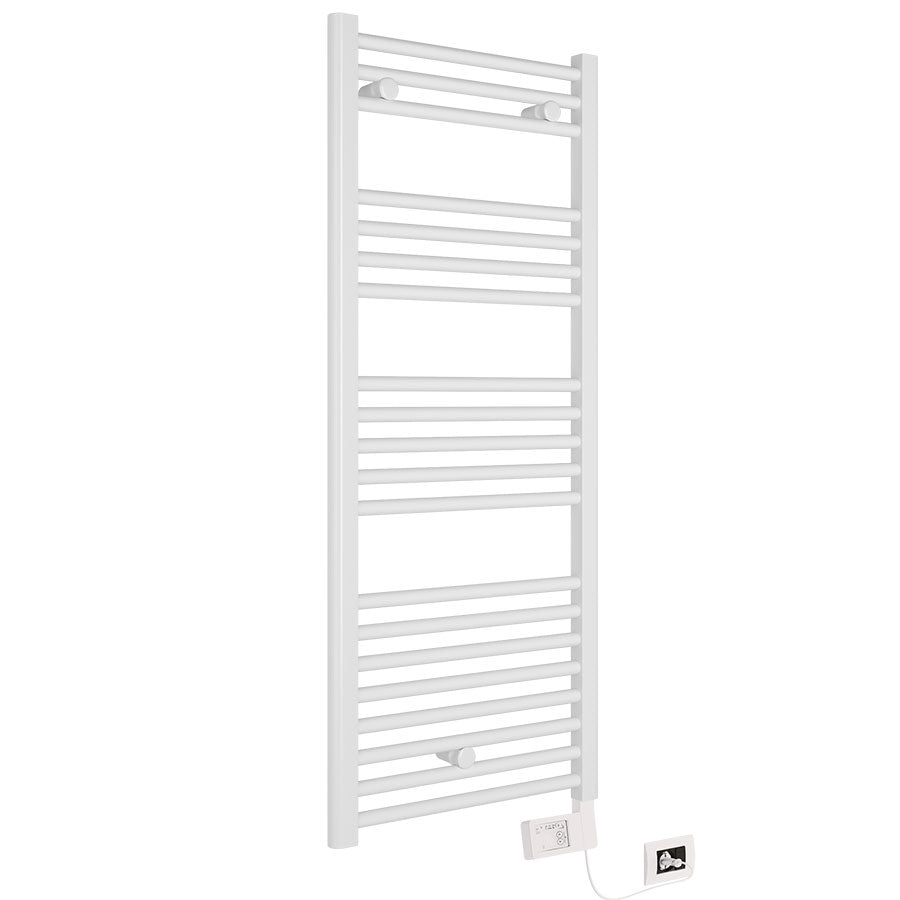 Електрическа лира Crystal E-AGATE WHITE 50x80 и 50x120 см. бяла стоманена лира с дигитално управление за баня в онлайн магазин KERANOVA