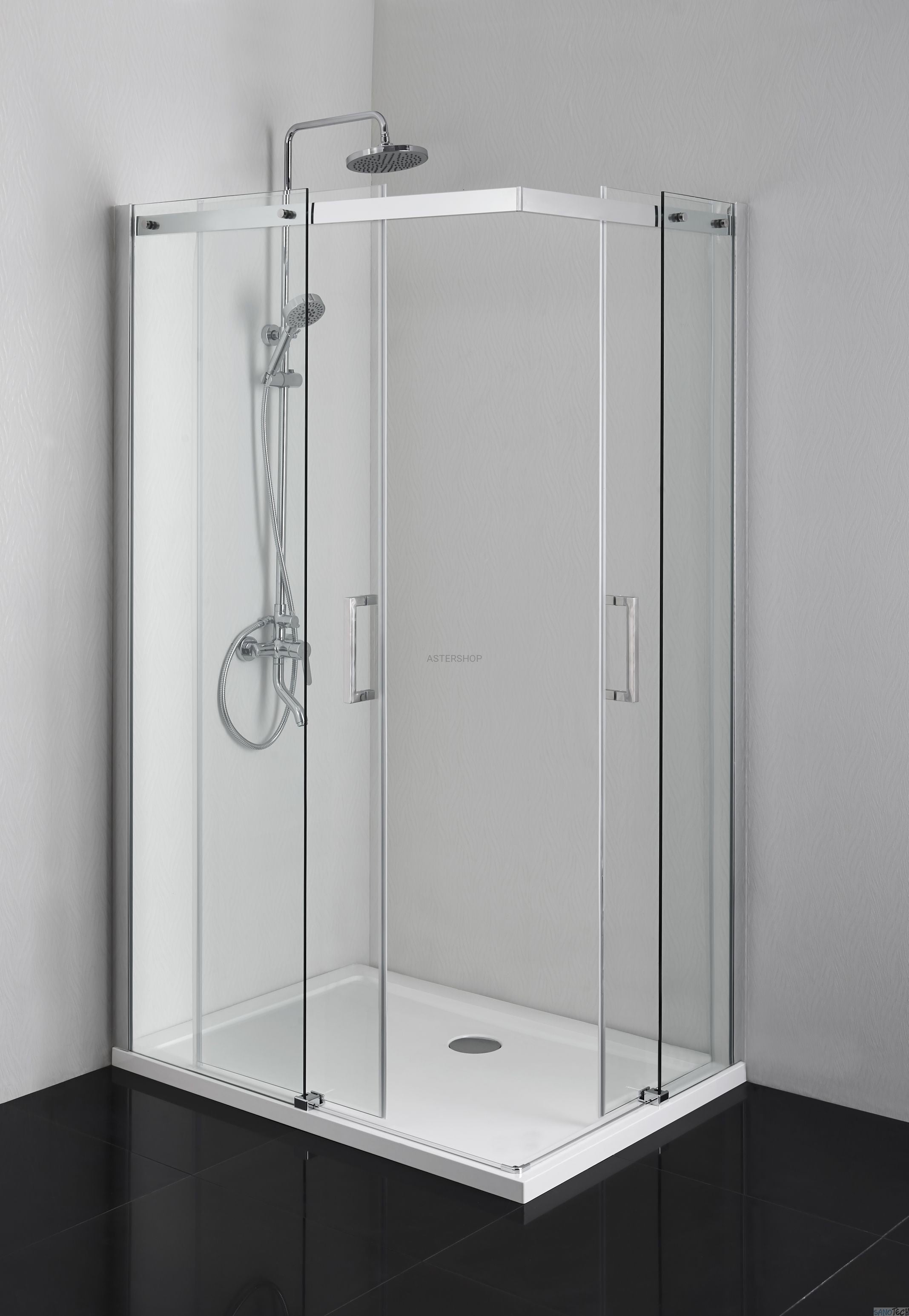 Душ кабина Elegance 80х80 см. луксозна 80x80x195 см прозрачна 6 мм стъкло хромиран профил онлайн магазин KERANOVA