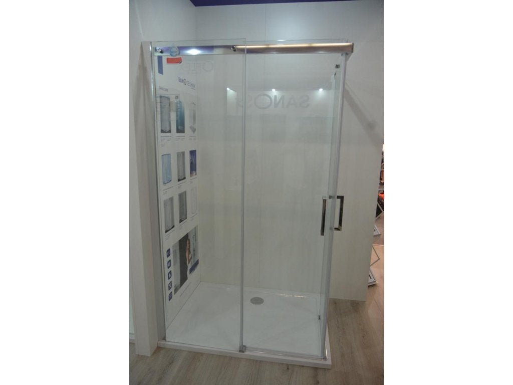 Душ кабина Elegance 90х100 см. - луксозен модел 90x100x195 см с 6 мм прозрачно темперирано стъкло, хромиран профил и метализирани дръжки - KERANOVA