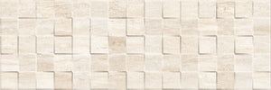 Decorado Cubik Travertino 25x75 декоративен бежов травертинов панел за баня от онлайн магазин за обзавеждане KERANOVA
