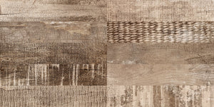 Decorado Dakar Cuero 30x60 плочка за баня с кафяво текстурирано дървесно и тъкано петно, онлайн магазин KERANOVA