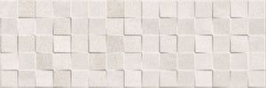 Decorado Cartago Cubik Beige 25x75 декоративна бежова мозайка за баня от KERANOVA, текстурирана плочка 25x75