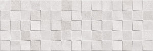 Decorado Cartago Cubik Gris 25x75 бял 3D декоративен плочка за баня от KERANOVA онлайн магазин