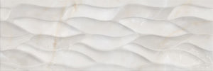 Decorado Hojas Onix 25x75 бял релефен облицовъчен панел за баня от KERANOVA онлайн магазин