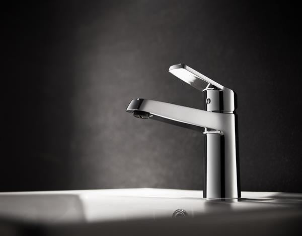 Смесител за мивка Dub хром, едноръкохватков с керамичен механизъм, онлайн магазин за обзавеждане за бани KERANOVA