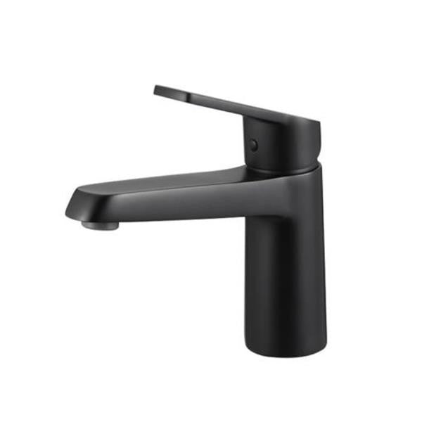 Смесител за мивка Dub Matt Black черен мат, керамичен механизъм, онлайн магазин за обзавеждане за бани KERANOVA