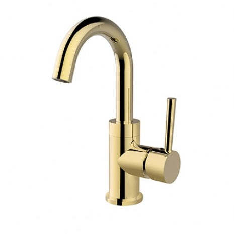 Смесител Decco Illusion Gold златен за мивка, модерен дизайн, керамичен механизъм — онлайн магазин KERANOVA