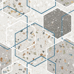 Deco Riu 22.3x22.3 декоративна шестограмна терацо мозайка за баня от онлайн магазин за обзавеждане за бани KERANOVA