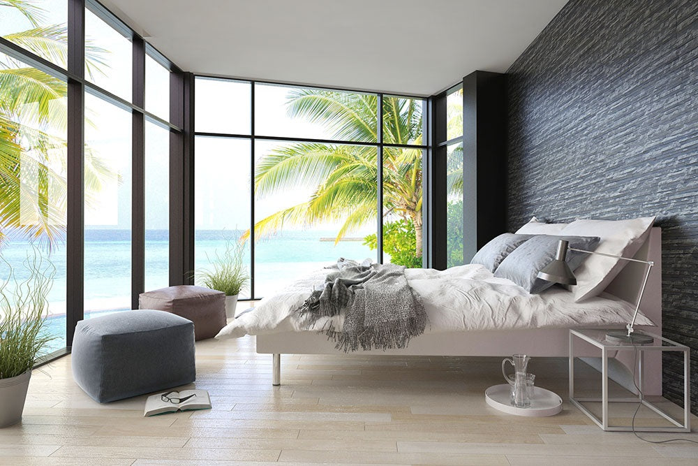 Dune - 4 цвята изкуствен камък облицовка стена в модерна баня/спалня, онлайн магазин KERANOVA