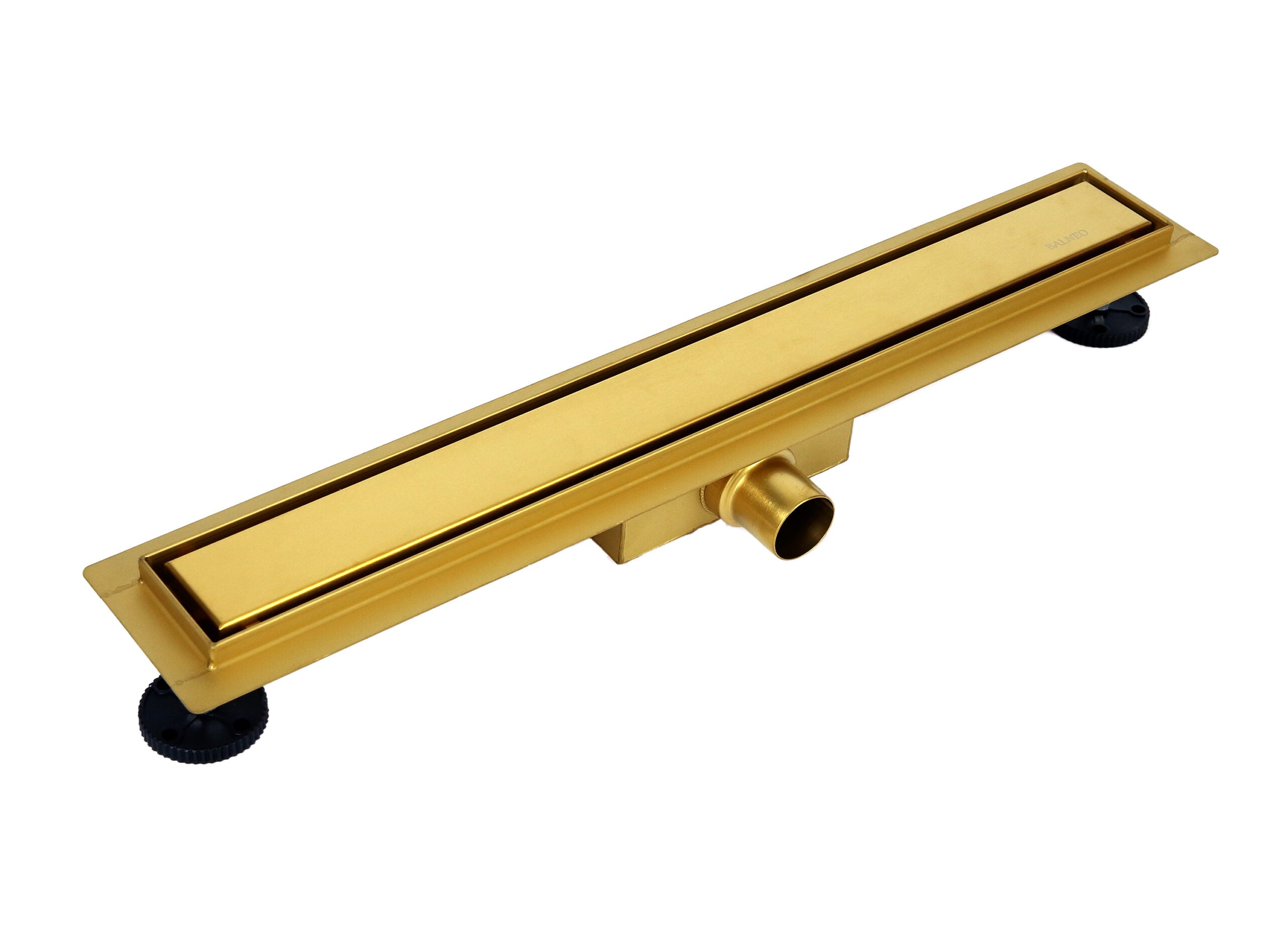 Duplex Next Gold за плочка или плътна решетка 60, 70 и 80 см. - линеен сифон за баня със златно PVD покритие, универсална решетка - KERANOVA