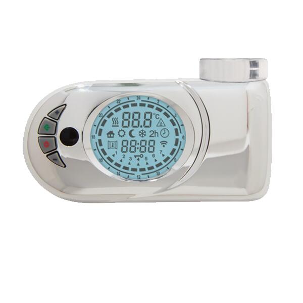 Електрическа лира Crystal E-CHROME 48x92 и 48x137.5 см. дигитален контролен панел хром, термостат, седмично програмиране - KERANOVA