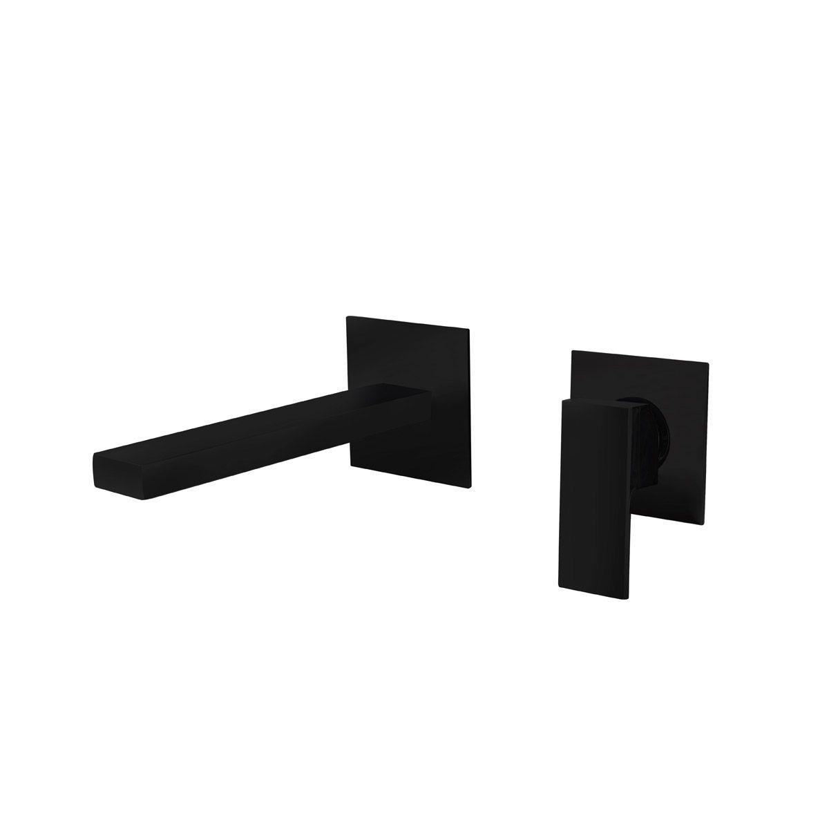 Вграден смесител за мивка Delos Nero черен мат, комплект вътрешна и външна част за баня - KERANOVA онлайн магазин