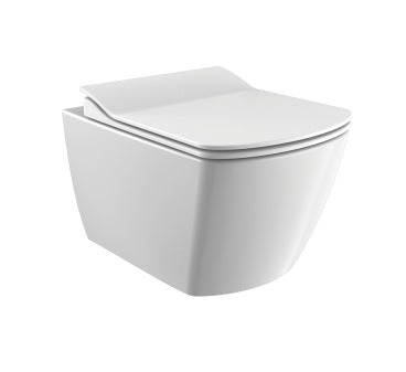 Конзолна тоалетна Elegant Rim-Off - опция биде бяла окачена тоалетна Rimless за онлайн магазин за обзавеждане KERANOVA