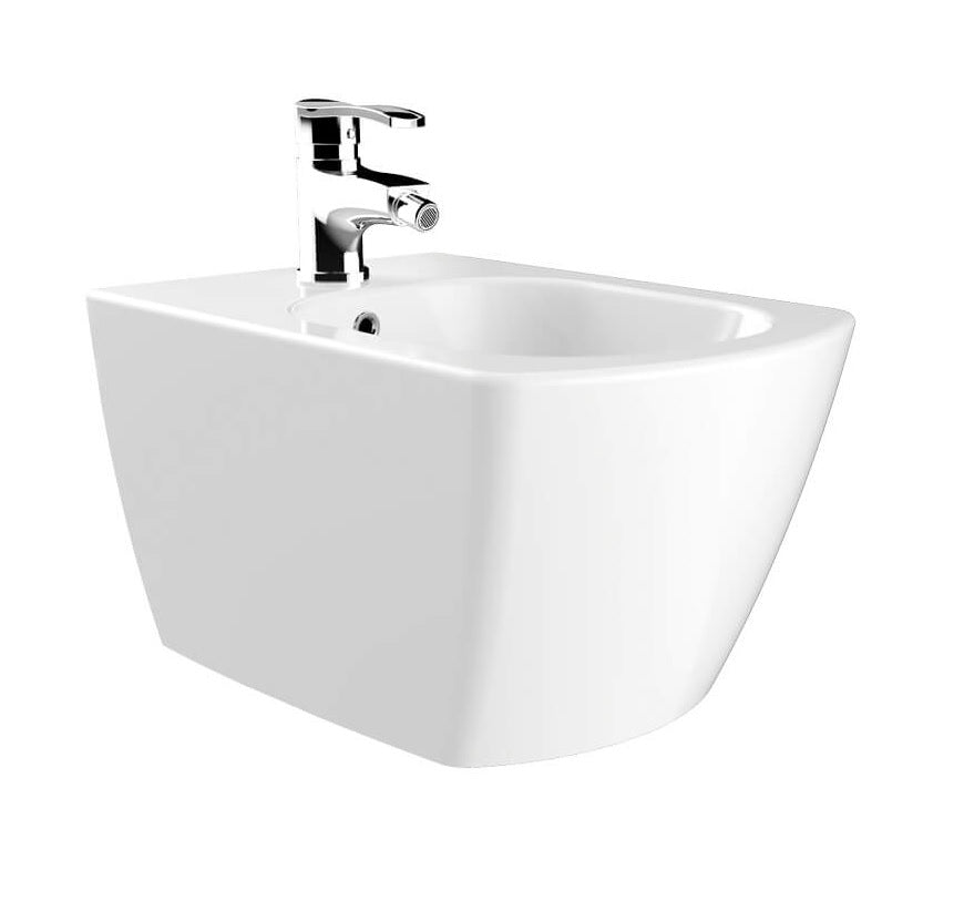 Биде за стенен монтаж Elegant Creavit EG510-00CB10E бяло стенен монтаж за баня KERANOVA онлайн магазин