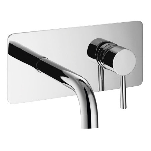 Стенен смесител за мивка Evo хромиран гланц, вграден комплект EVO25491C с двустепенна метална ръкохватка — KERANOVA онлайн магазин