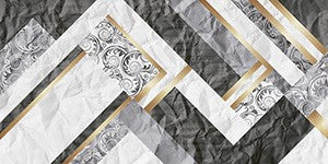 Elit Modern Decor 30x60 декоративен правоъгълен дизайнерски панел с орнаменти за баня - онлайн магазин KERANOVA