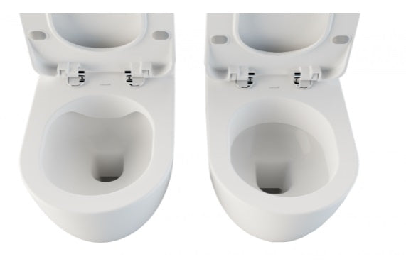 Конзолна тоалетна Rim-Off Black Matte - опция биде, окачена порцеланова тоалетна Rimless, онлайн магазин KERANOVA