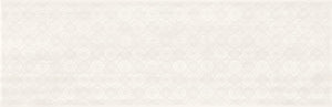 FERANO WHITE LACE INSERTO SATIN 24x74 бяла сатенена плочка с дантелен декоративен мотив за баня от KERANOVA