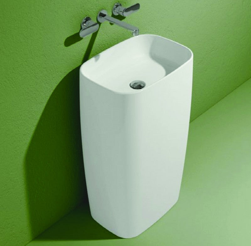 Мивка Flag 54x38 - Ceramica Flaminia порцеланова стояща мивка за под, монтиране на стена или под, 10 цвята, онлайн магазин KERANOVA
