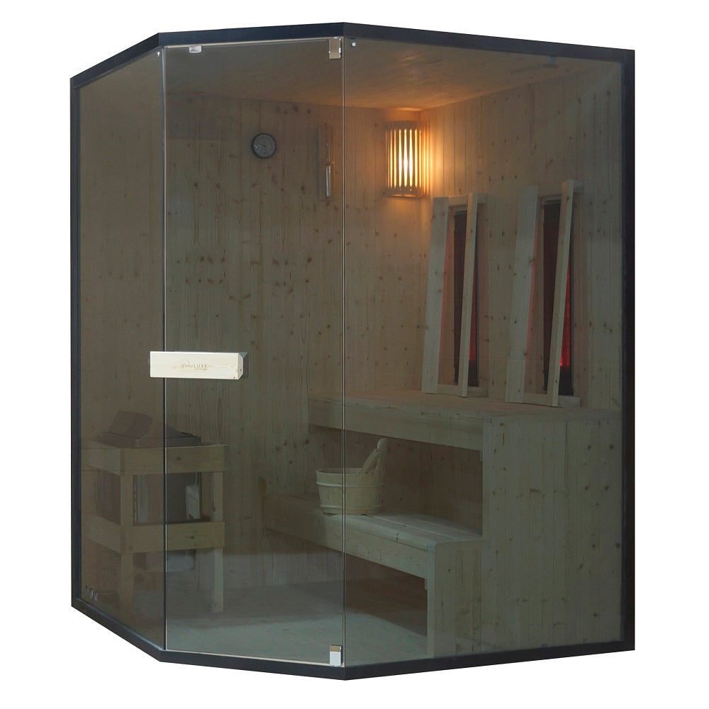 Комбинирана инфрачервена и финландска сауна Glacier XL 150х150х200 см.