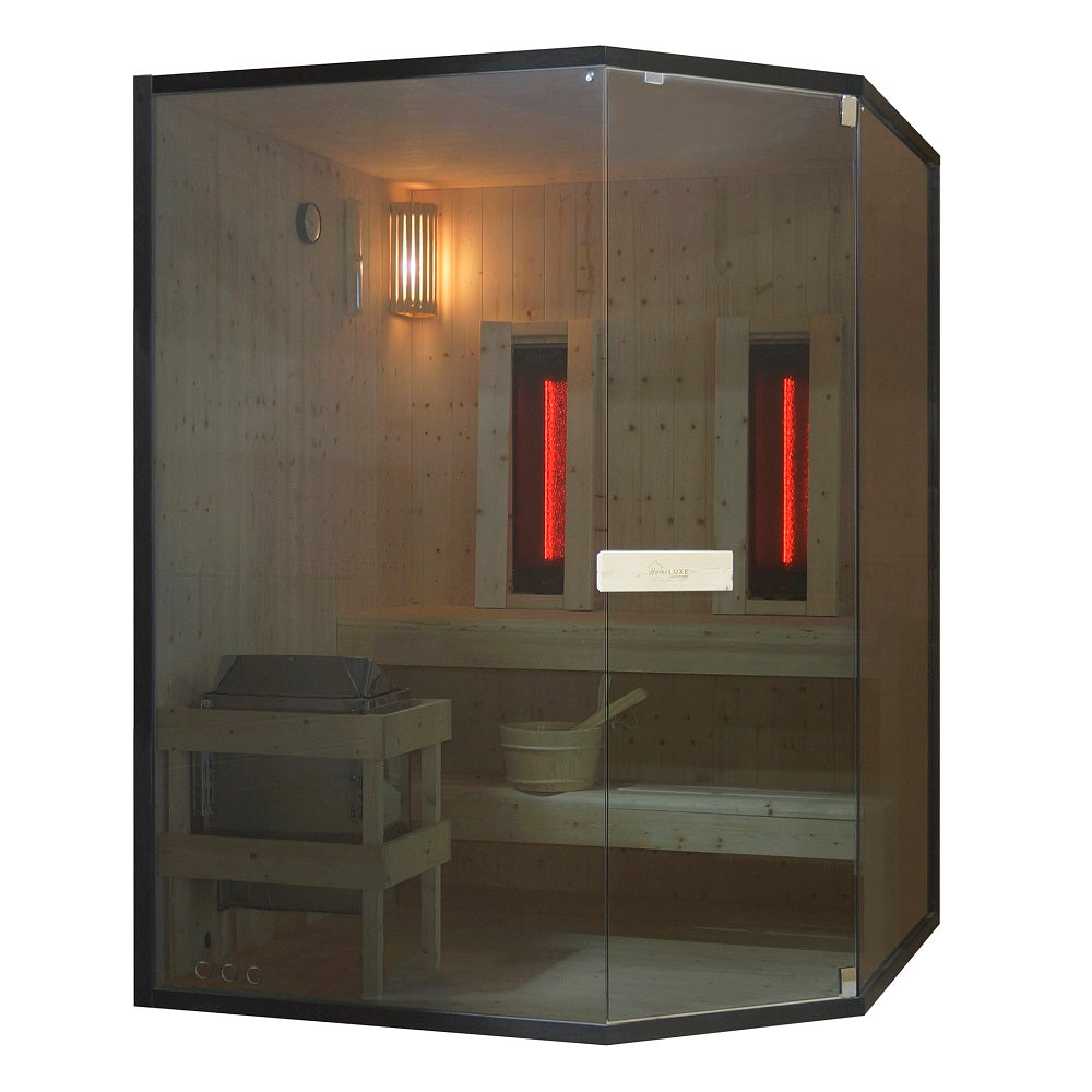 Комбинирана инфрачервена и финландска сауна Glacier XL 150х150х200 см.
