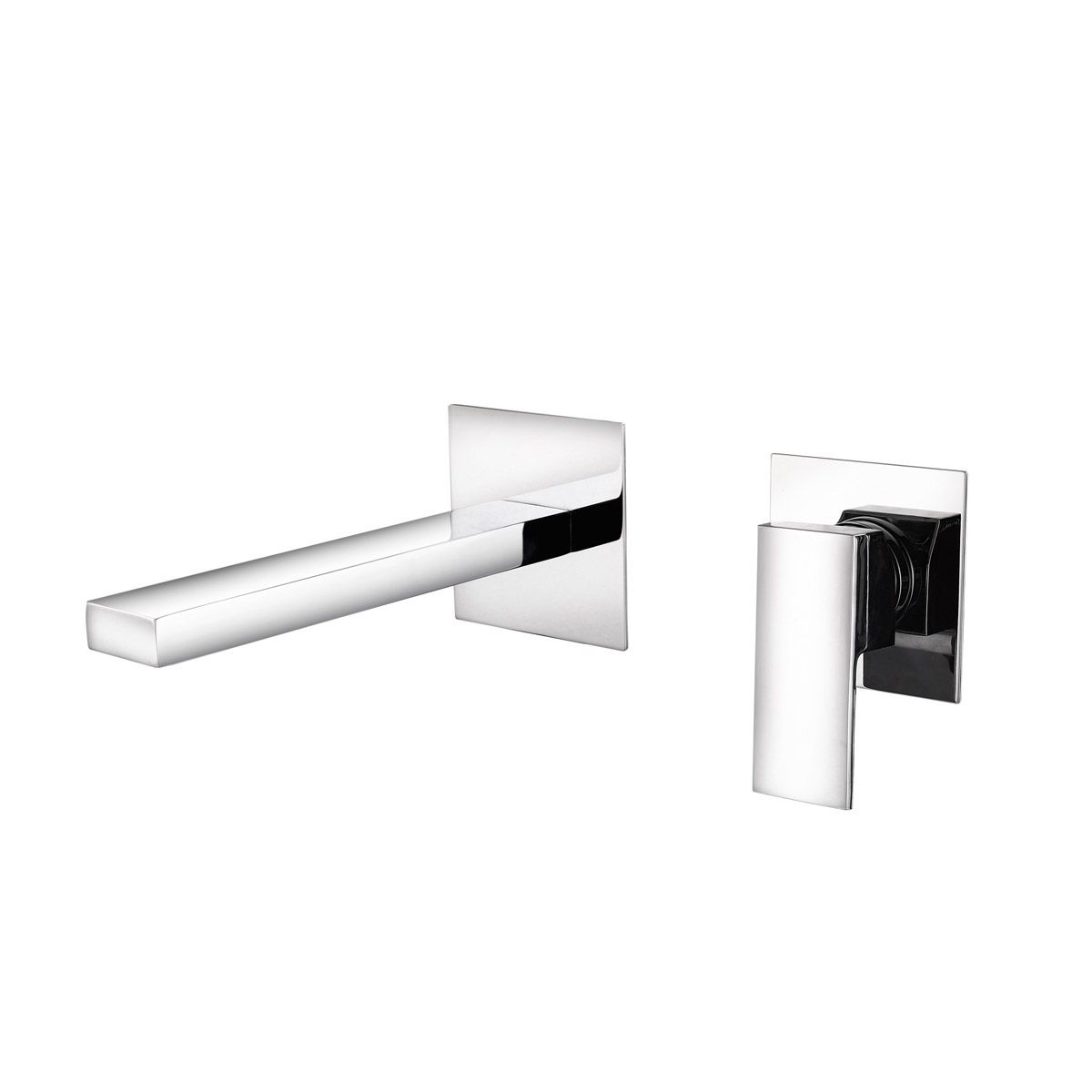 Вграден смесител за мивка Delos Cromo хром, комплект вътрешна и външна част за баня от KERANOVA, 5 години гаранция