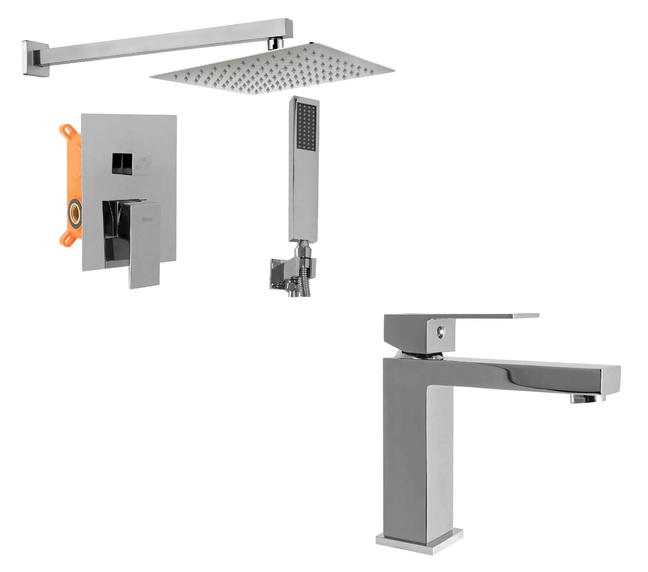 Комплект Fenix Chrome промо комплект душ система, ръчен душ и смесител за мивка – онлайн магазин KERANOVA