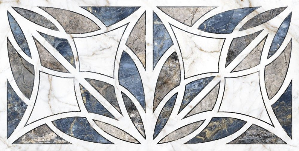 Floreale Decor 60x120 - Qua полиран гранитогрес декор за баня, размер 60x120 см, онлайн магазин KERANOVA