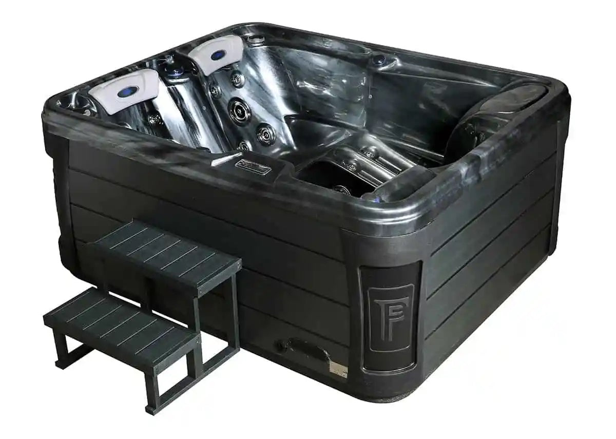 Fraser River 210x170 см. двоен джакузи с 28 неръждаеми дюзи, компактен модел за двойки и малки семейства - KERANOVA онлайн магазин