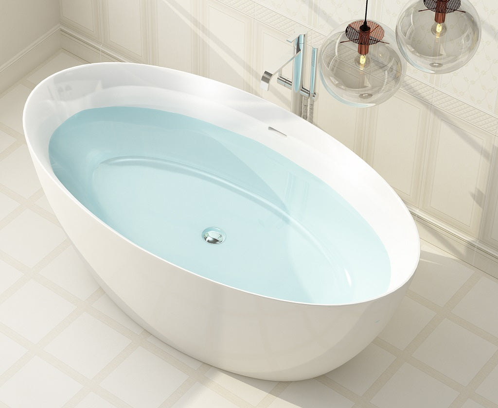 Свободно стояща вана Miami 170х82 см. от акрил с регулируеми крака и автоматичен сифон – онлайн магазин за обзавеждане за бани KERANOVA