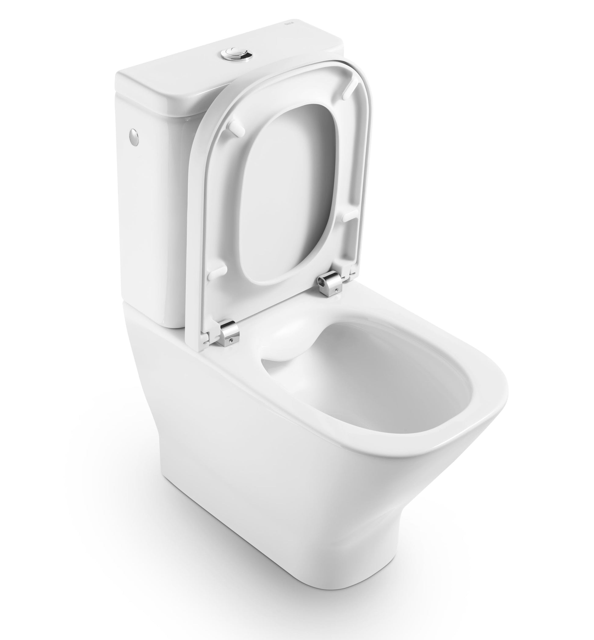 Моноблок The Gap Square Compact Rimless - Roca моноблок с римлес дизайн, компактно казанче и тънка седалка за баня KERANOVA