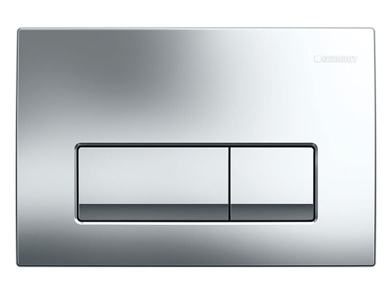 Geberit Duofix Delta с активатор Delta50 бял/лъскав хром/черен мат - бутон Delta50 лъскав хром за вграждане, онлайн магазин KERANOVA