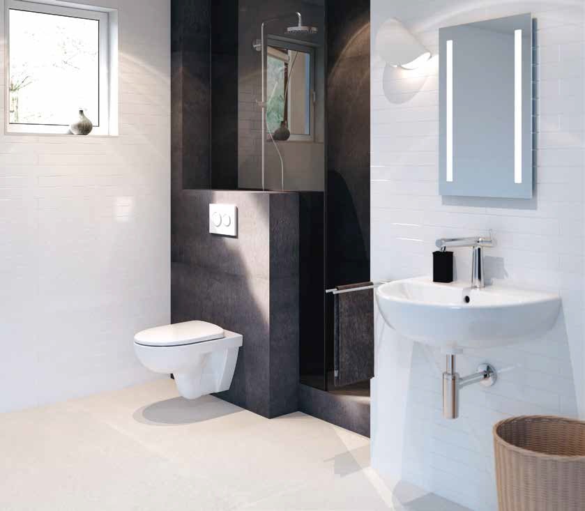 GEBERIT DUOFIX DELTA 21 с тоалетна Geberit Selnova в съвременна баня от онлайн магазин за обзавеждане KERANOVA