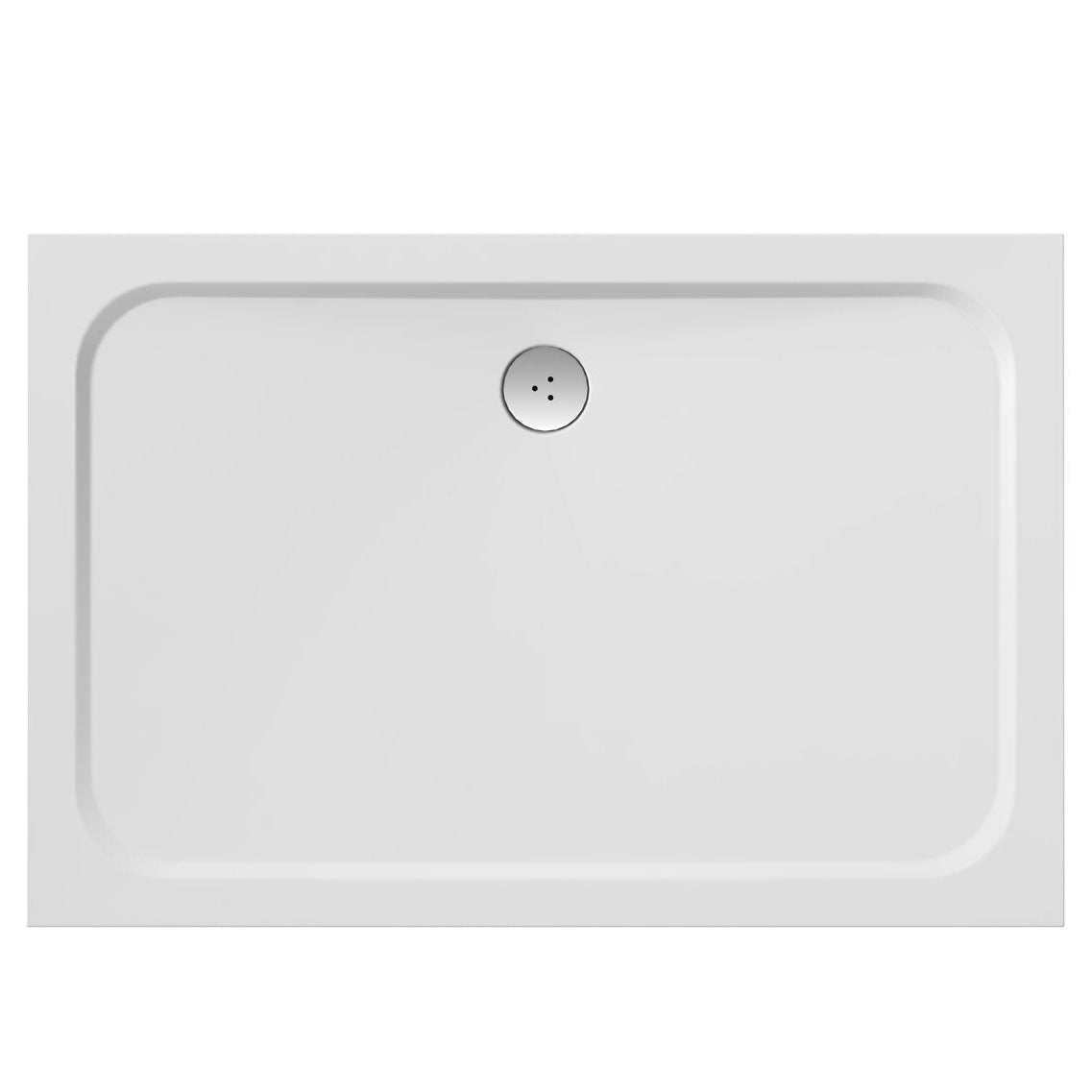 Душ корито Gigant Pro Chrome от лят мрамор 100х80, 110х80, 120х80 и 120х90 см. гладка повърхност и сифона включен