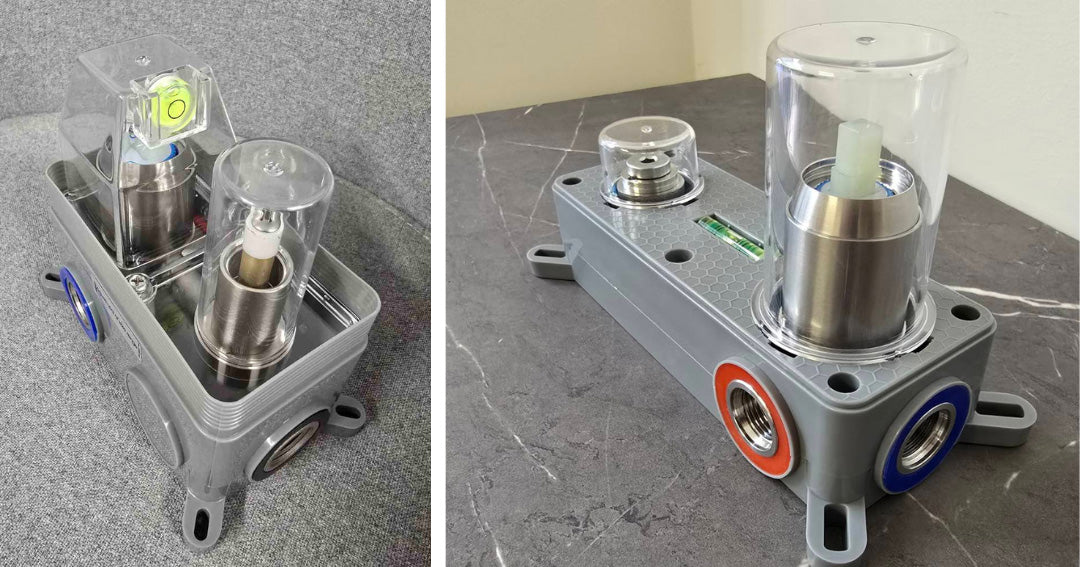 Вградена душ система Eternity Brushed Steel - неръждаема стомана вграден керамичен механизъм EasyBox иноксова пита онлайн магазин KERANOVA