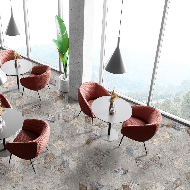 Колекция Hexa Mystic - ITT CERAMIC шестостранен гранитогрес 23x27 см в микс цветове за под и стена - онлайн магазин за обзавеждане за бани KERANOVA