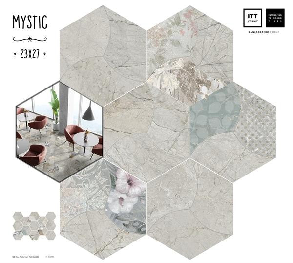 Колекция Hexa Mystic - ITT CERAMIC шестоъгълен гранитогрес 23x27 см, микс шарки, онлайн магазин за обзавеждане за бани KERANOVA