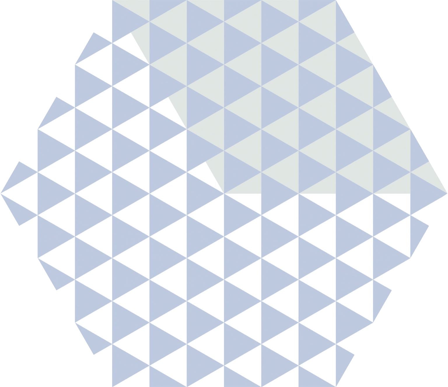 Колекция Hexa Peonia Azul - Keros шестоъгълен гранитогрес 23x27 см, светлосин геометричен десен за под или стена в онлайн магазин за обзавеждане за бани KERANOVA
