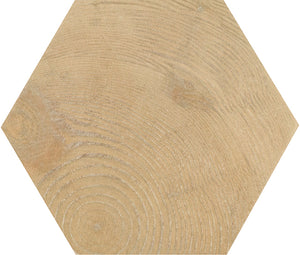Hexawood Natural 17.5x20 дървоподобен шестоъгълен плочка за баня от KERANOVA онлайн магазин