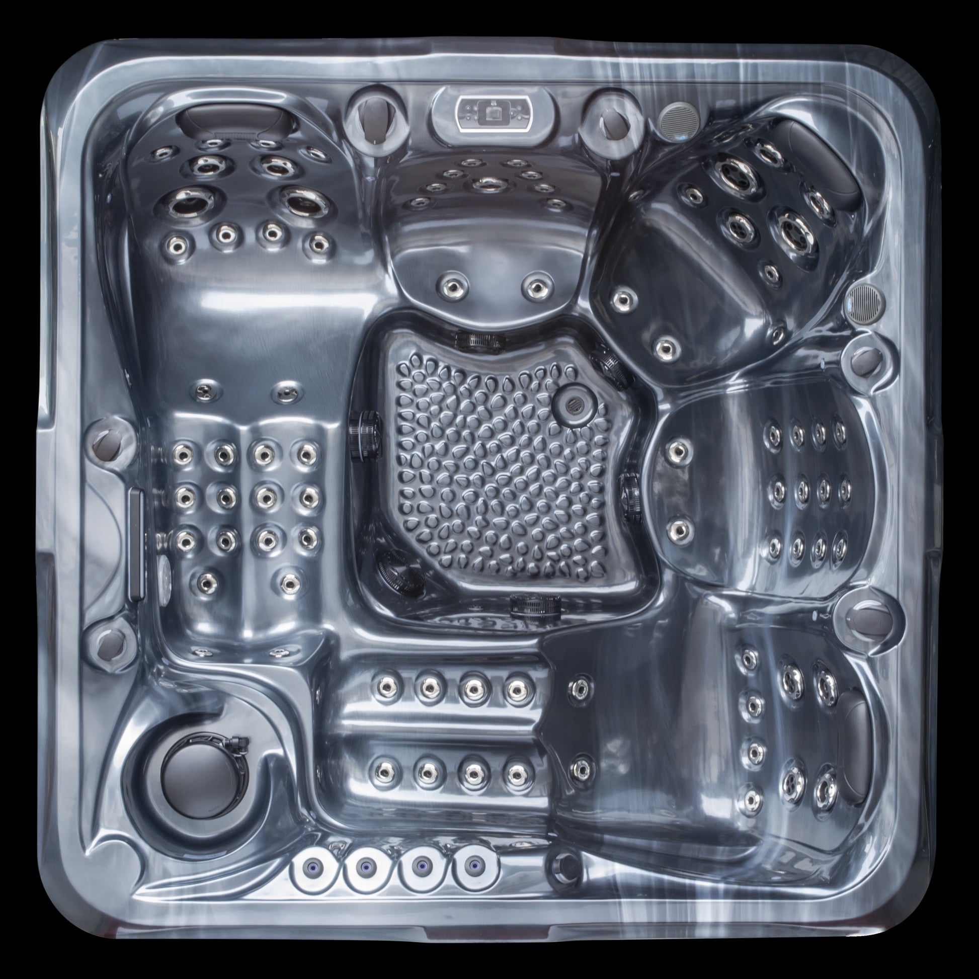 Hudson River 210x210 см. джакузи от KERANOVA — просторен 5-местен спа басейн с множество хидроджетове и ергономични седалки