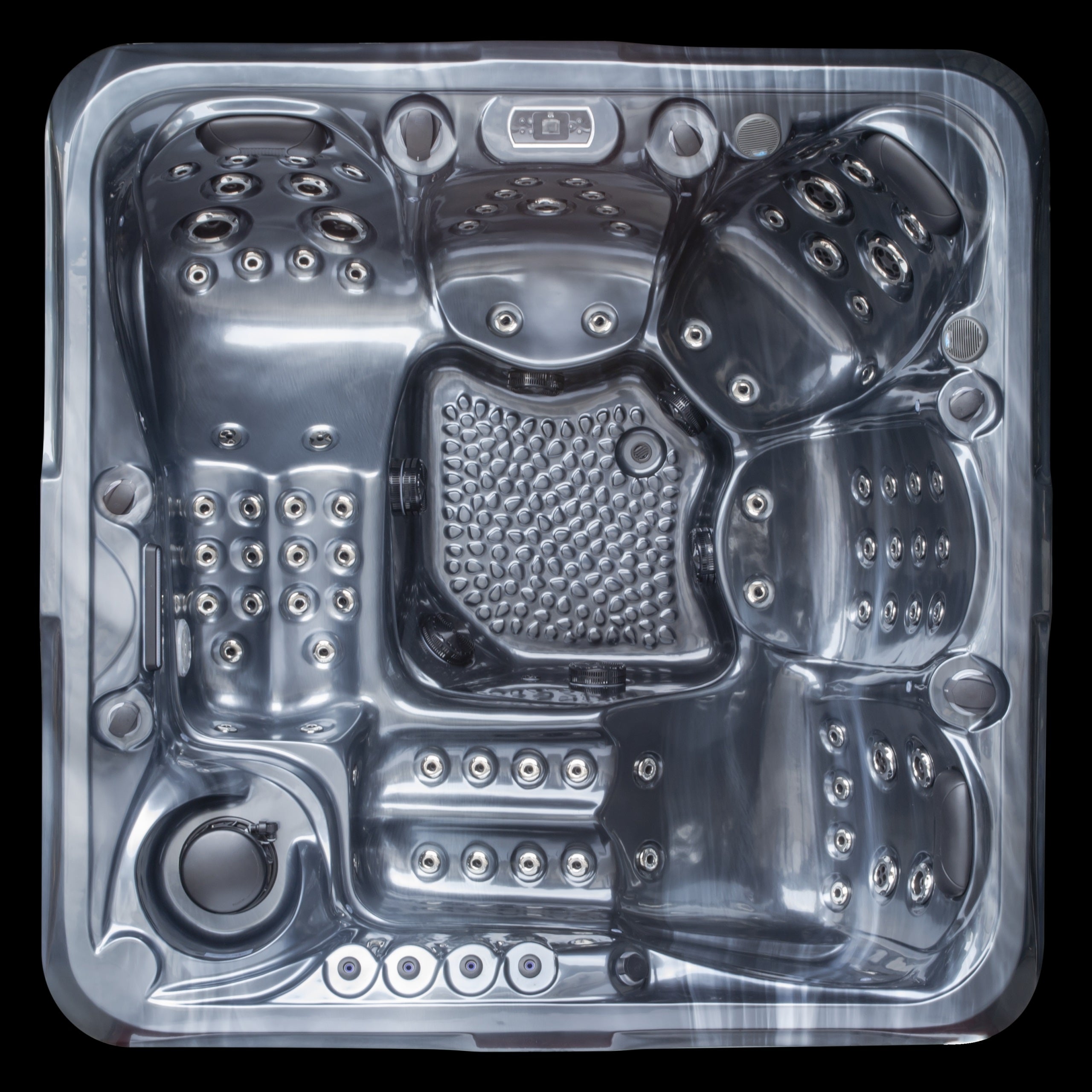 Hudson River 210x210 см. джакузи от KERANOVA — просторен 5-местен спа басейн с множество хидроджетове и ергономични седалки