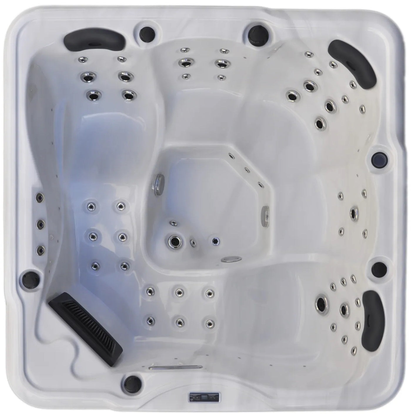 Hydro P DL 200x200 см. - бяло семейно джакузи с две лежанки и множество масажни дюзи за онлайн магазин KERANOVA