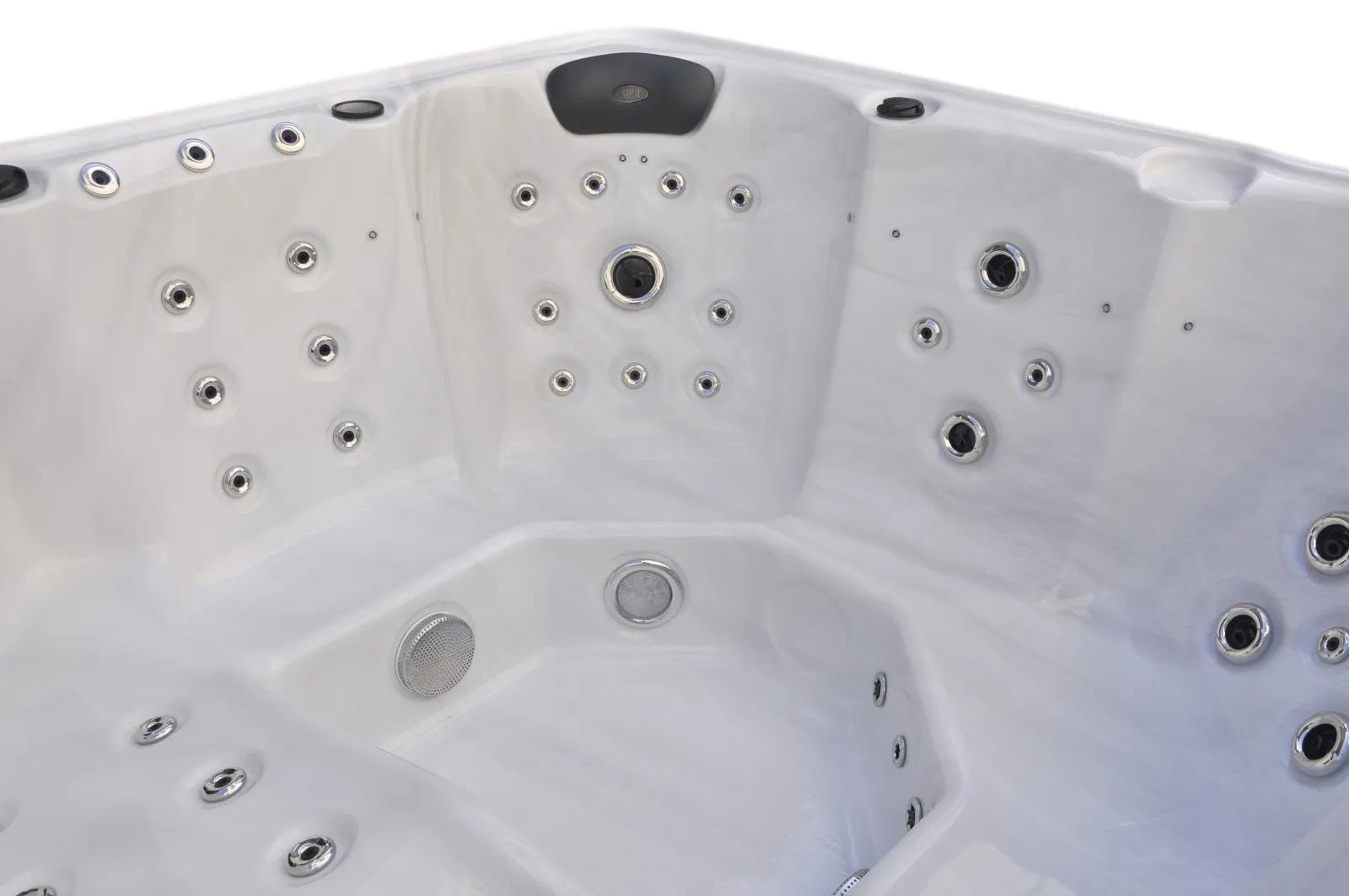 Hydro P DL 200x200 см. бяло джакузи с множество хидромасажни дюзи и места за сядане – онлайн магазин KERANOVA